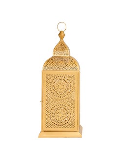 Hilalful Handmade Decorative Candle Holder Vintage Lantern, X-Large, 87.5 Cm, Gold, Living Room, Bedroom & Outdoor, Home Decoration, Hanging, Table Top, Ramadan, Eid, Diwali, Weddings, Parties, Iron
