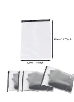 Excefore 20 Pack Ziplock Bags, Reusable Portable Clear Frosted Airtight Toiletries Bag, 40 x 30cm Storage Bags, Suitable for or Clothes Shoes Cosmetics Offices Supplies  - Image 2