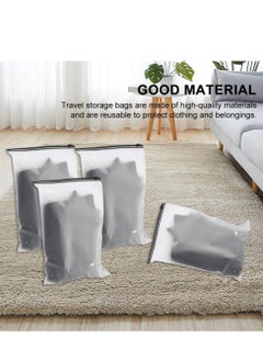Excefore 20 Pack Ziplock Bags, Reusable Portable Clear Frosted Airtight Toiletries Bag, 40 x 30cm Storage Bags, Suitable for or Clothes Shoes Cosmetics Offices Supplies  - Image 5