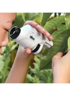 Rock Pow Mini Pocket Microscope Kit 60 To120x Portable Laboratory Microscope With LED Light For Kids Science Experiment Utensils  - Image 1