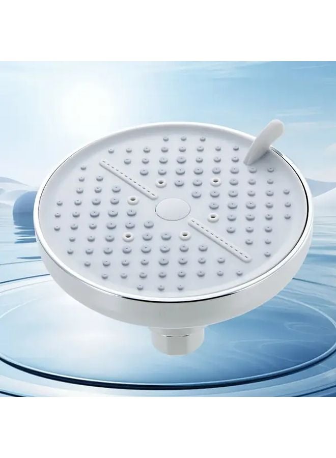 5 Inch High Pressure Rain Shower Head 5 Settings Adjustable Swivel Ball Joint - Image 1