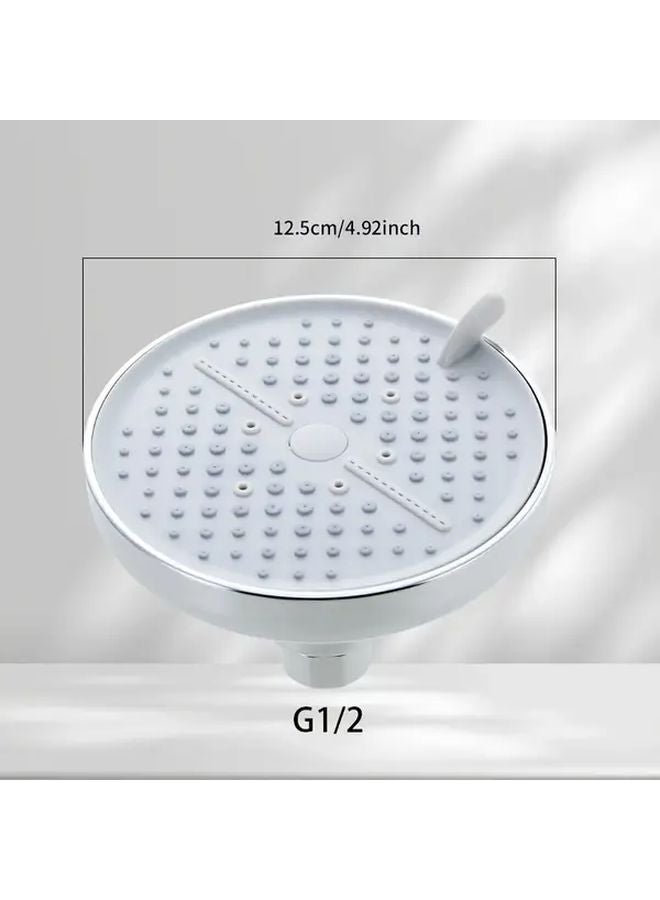 5 Inch High Pressure Rain Shower Head 5 Settings Adjustable Swivel Ball Joint - Image 4