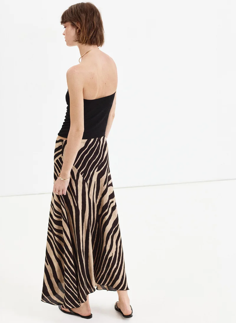 Mango Asymmetric Midi Skirt