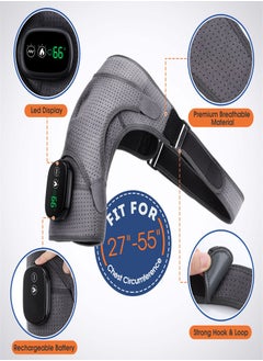 Joshberg Wireless 3 in 1 Electric Shoulder Heating Pad, Heated Shoulder Straps with LED Display, 3 Level Support Braces, Relieve Arthritis Joint Injury Pain, Healthy Relaxation (Gray)  - Image 2