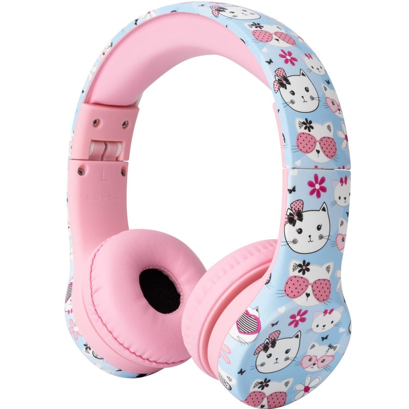 Snug Play+ Kids Headphones – Volume Limited 93dB for Safe Listening – Foldable, Durable Headphones for Toddlers, Boys & Girls – Tangle-Free Cord – Ideal for Travel, School, Tablets - Kitty - Image 5