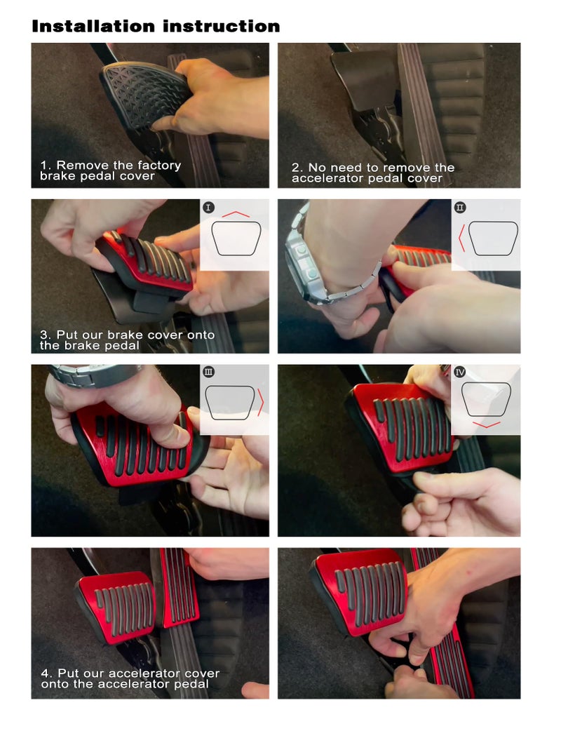 CKE for 9th Gen Camry Compatible with Toyota Camry 2025 Accessories Aluminum Sporty Car Pedals Foot Pedal Covers Brake and Gas Pedal Pads -Silver - Image 4