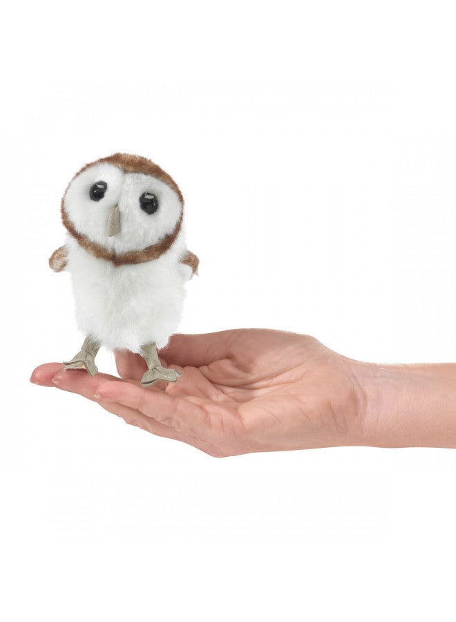 Folkmanis Mini Barn Owl Finger Puppet Cream, Brown, 1 EA - Image 2