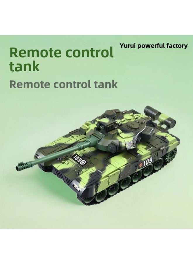 Remote Control Tank Cross-country Armored Vehicle Rechargeable Simulation Model Electric Crawler Boy Douyin-Color:T90 Remote Control Tank 778 [9-way Camouflage Green] - Image 4