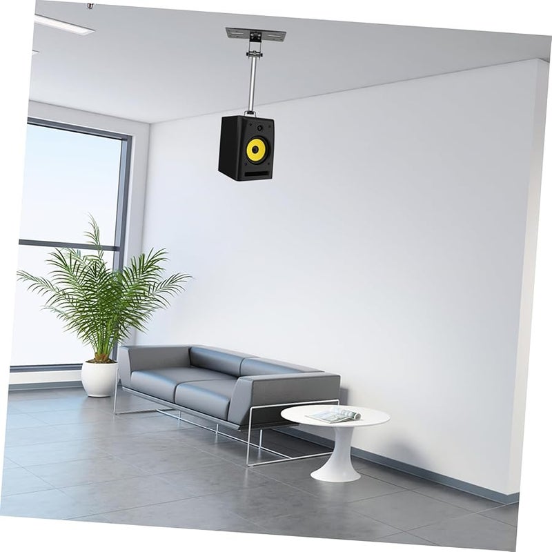 Adjustable Wall Mounted Speaker Rack For Home Theater Surround Sound System Black - Image 4