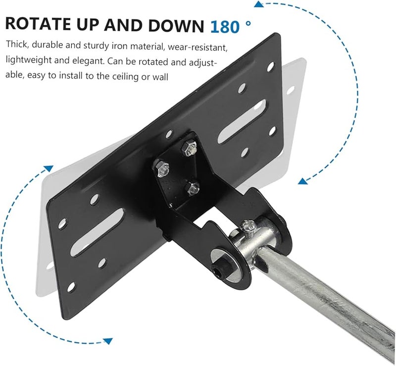 Adjustable Wall Mounted Speaker Rack For Home Theater Surround Sound System Black - Image 3