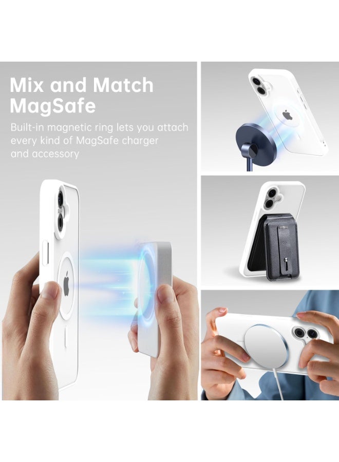 ACLIX Magnetic clear case for iPhone 17, High Grade Drop Protection with Shockproof Strip, Translucent Back Phone Case | White - Image 3