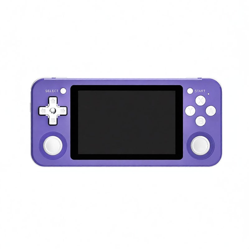 ANBERNIC Handheld Game Console, Portable Game Console with 3.5 Inch IPS Screen Double 3D Rocker Supports TF Extend 256GB, 3.5mm Sound Headphones Purple - Image 1
