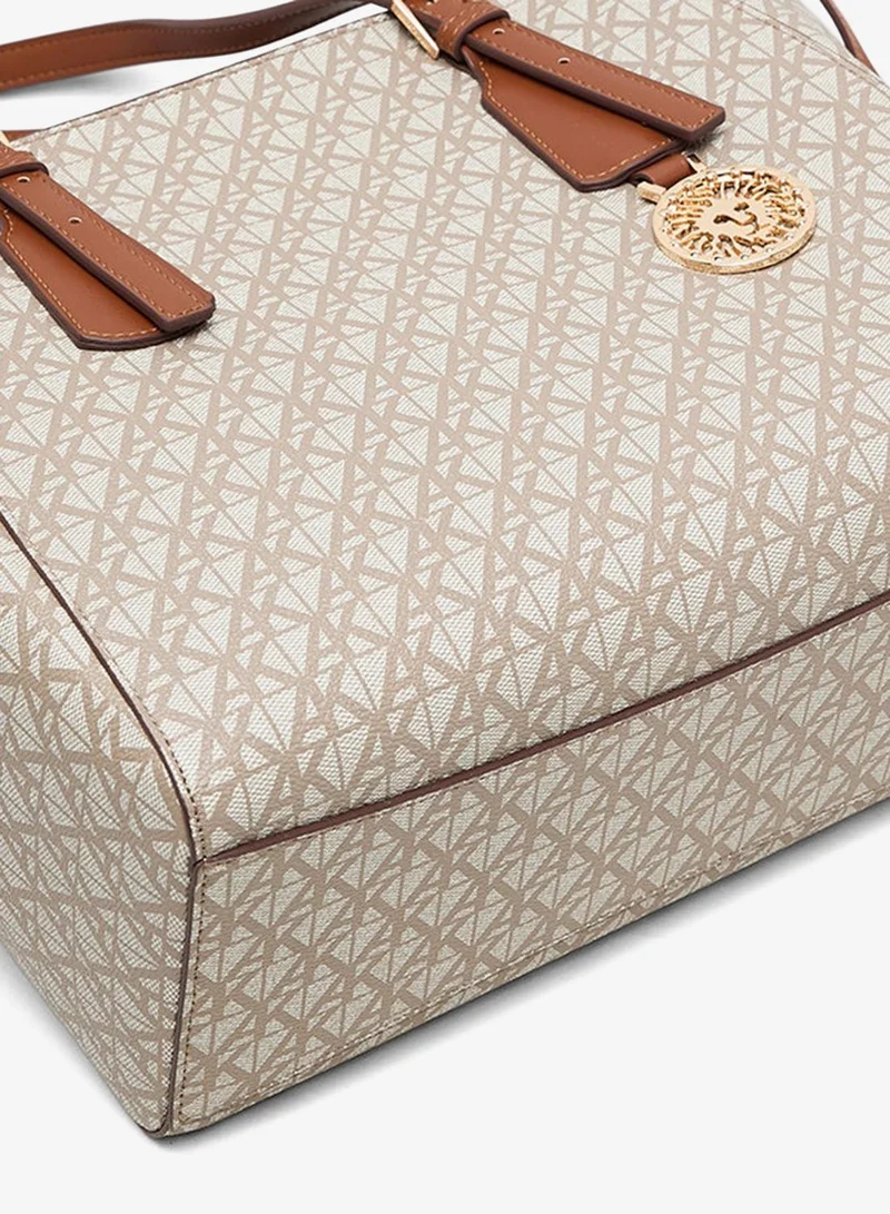 ANNE KLEIN  Anne Klein Monogram Patterned Pu Tote Bag for Women | Best Price UAE