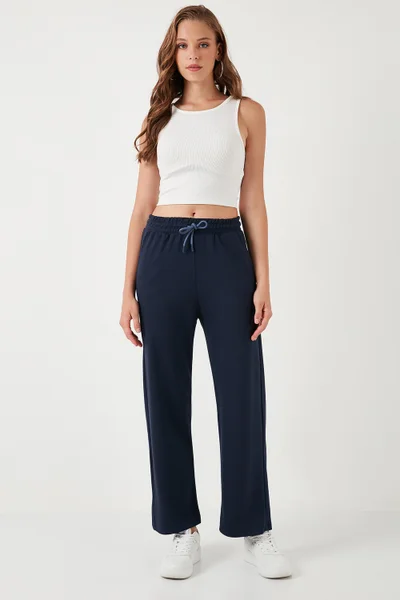 Lela Stretch Wide Leg Regular Fit Oysho Fabric Sweatpants Women's Sweatpants 5865881