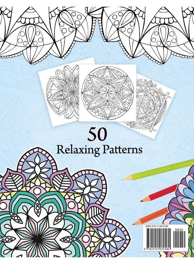 Mandala Coloring Book: 50 Relaxing Patterns By 13 Artists, Mindfulness Coloring For Adults Volume 1  - Image 2