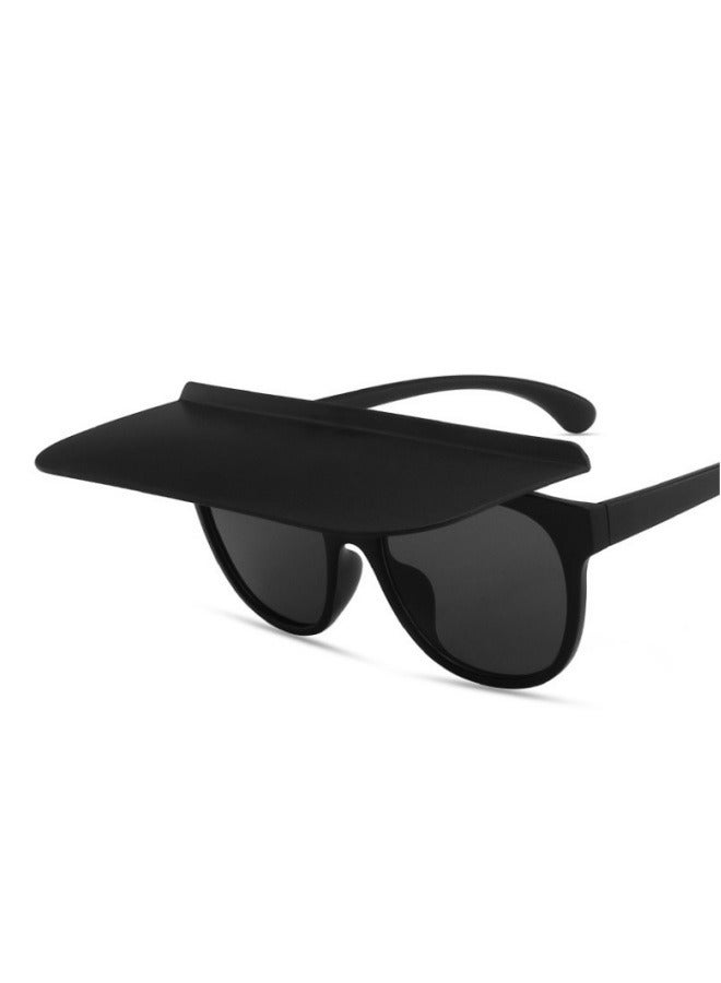 Personalized Trendy Retro Flip Sunglasses - Image 2