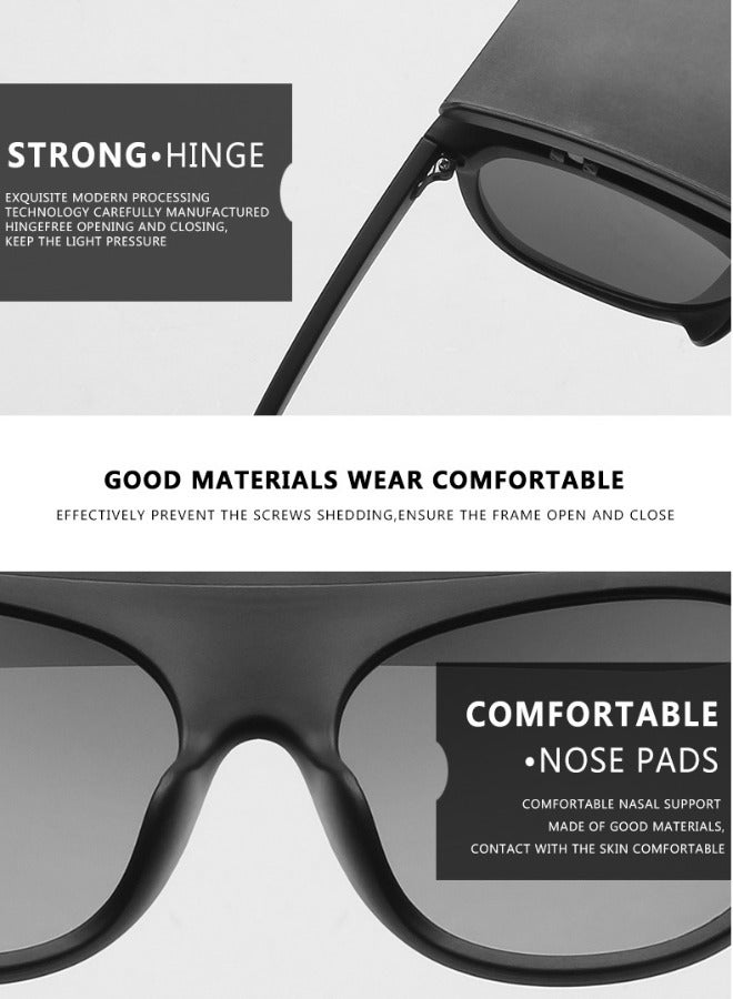 Personalized Trendy Retro Flip Sunglasses - Image 4