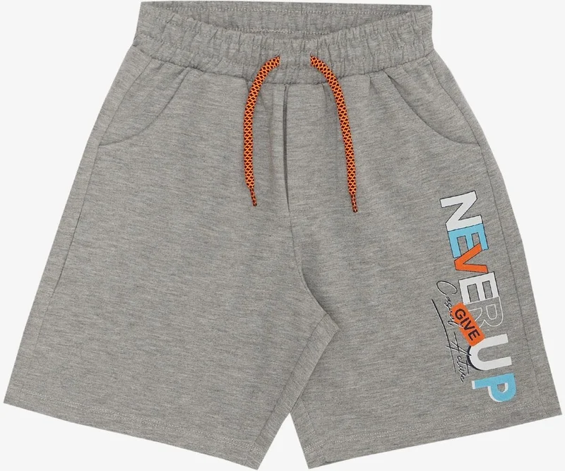 Breeze Boy Shorts Set with Text Printed Pockets, Age 8-14, Yellow