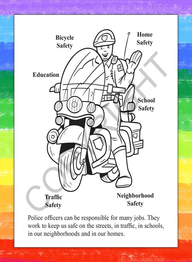 ZOCO - Police Coloring Books for Kids (25 Bulk Pack, Without Crayons) - Games, Puzzles, Activities - Officer Handouts for Kids - Image 5
