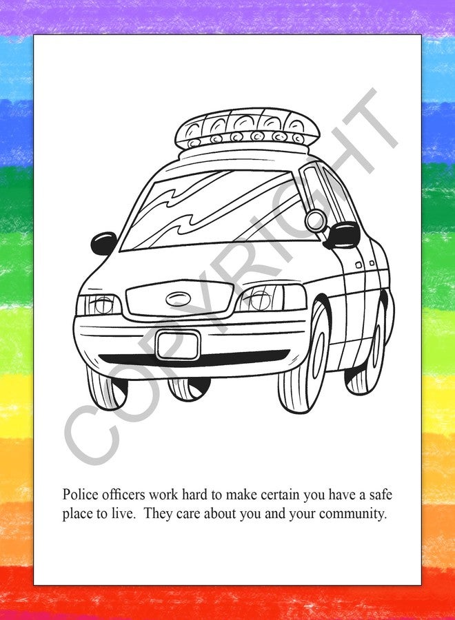 ZOCO - Police Coloring Books for Kids (25 Bulk Pack, Without Crayons) - Games, Puzzles, Activities - Officer Handouts for Kids - Image 3