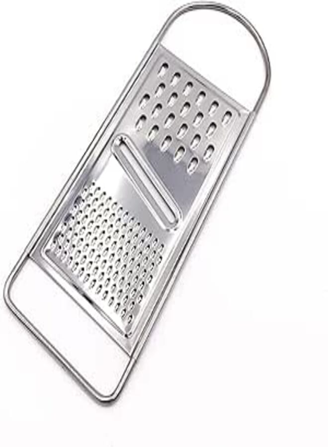Stainless Steel Grater 3 Sides With Handle - Silver