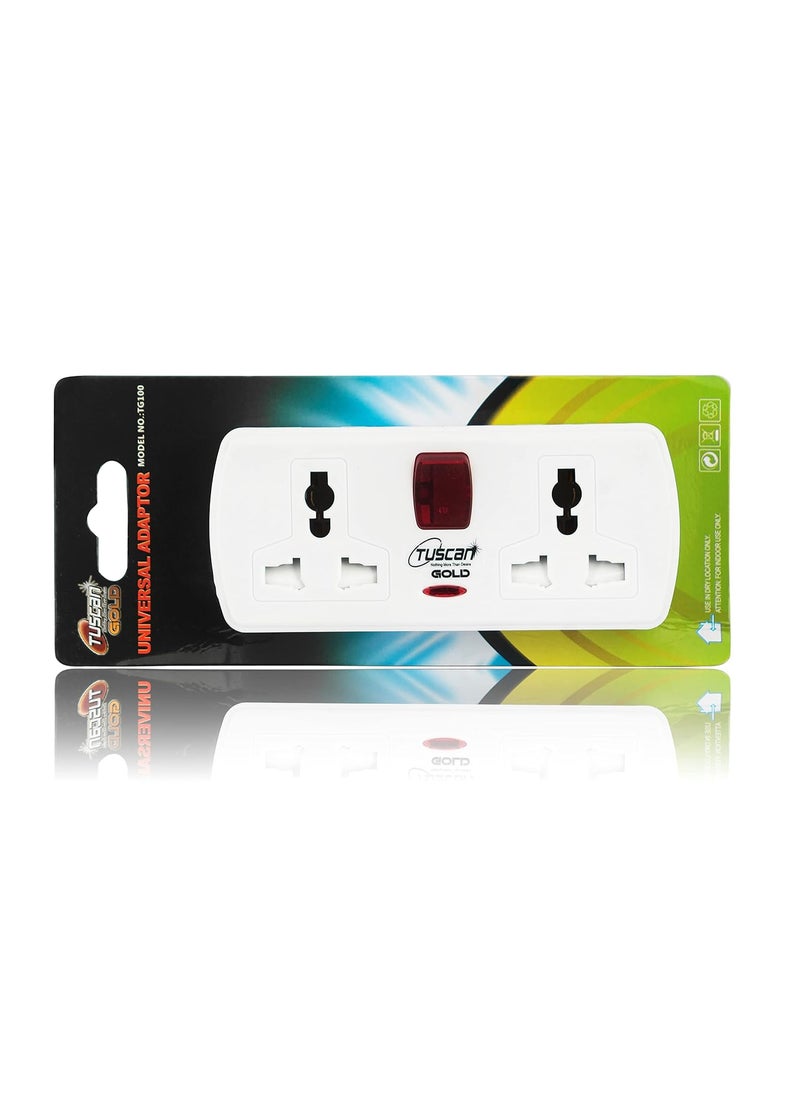 HI PLASST PINS N PLUGS HIPlasst 3Pin Multiplug Socket with Power Indicator Plug 1 Switch Wall Powerstrip India Converter Plug 2pin 3pin Universal Travel Adapter 4Socket Wall Plug 5A250V  - Image 4