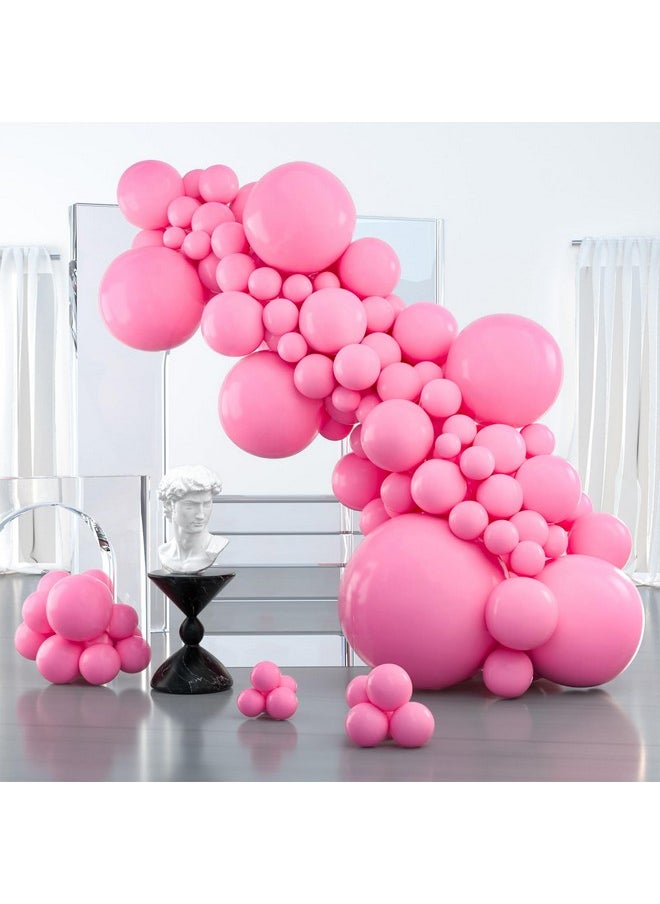 PartyWoo Magenta Pink Balloons, 100 Pcs Hot Pink Balloons Different Sizes Pack Of 36 Inch 18 Inch 12 Inch 10 Inch 5 Inch Persian Pink Balloons For Balloon Garland Arch As Party Decorations, Pink-Y11  - Image 1