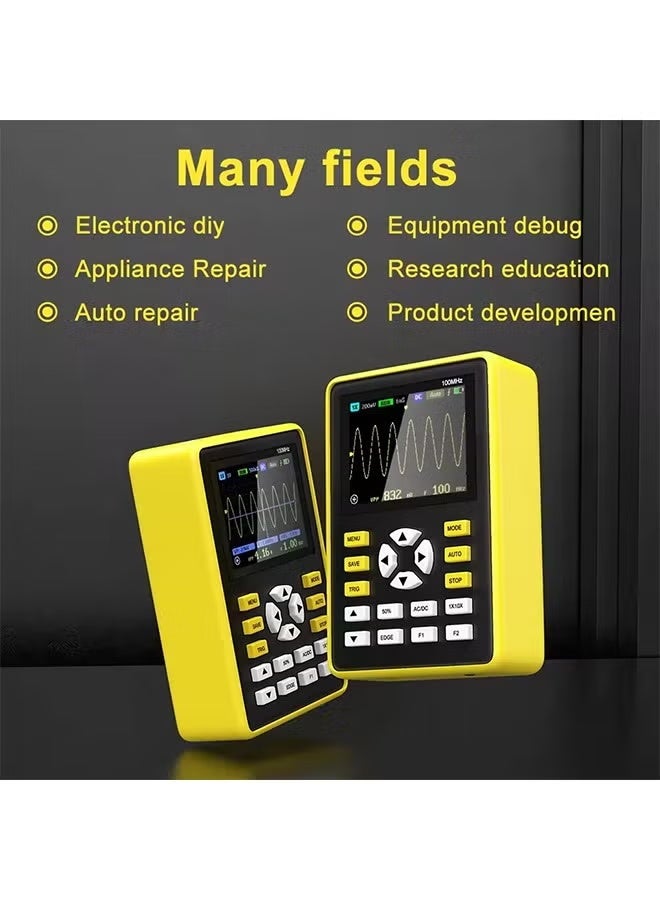 فنيرسي جهاز قياس الذبذبات الرقمي المحمول FNIRSI-5012H، معدل أخذ العينات 500 مللي ثانية/ثانية، عرض النطاق الترددي التناظري 100 ميجاهرتز، يدعم تخزين الأشكال الموجية 2.4 بوصة - Image 2