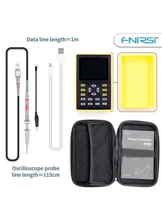 فنيرسي جهاز قياس الذبذبات الرقمي المحمول FNIRSI-5012H، معدل أخذ العينات 500 مللي ثانية/ثانية، عرض النطاق الترددي التناظري 100 ميجاهرتز، يدعم تخزين الأشكال الموجية 2.4 بوصة - Image 5