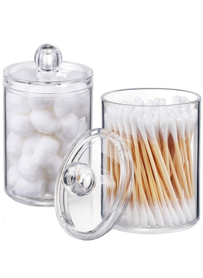 2-Piece Clear Plastic Qtip Holder Dispenser For Cotton Ball Cotton Swab Cotton Round Pads With Lids - pzsku/Z688DDEAD856D1D385256Z/45/_/1722320185/143a7538-d4d5-446a-9b5e-1f3098d375c9