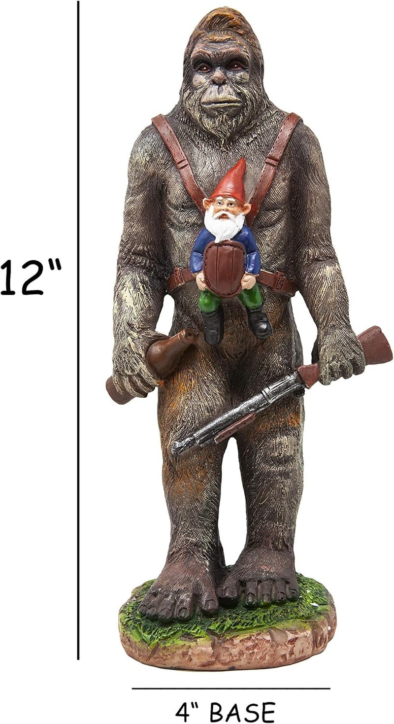 Funny Guy Mugs Garden Gnome Statue - Bigfoot and A Gnome - Indoor/Outdoor Garden Gnome Sculpture for Patio, Yard or Lawn - Image 4