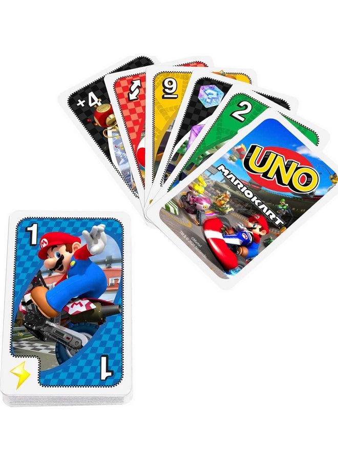 Mattel Games Uno Mario Kart Card Game For Kids, Adults, Family & Game Night With Special Rule For 2 To 10 Players  - Image 4