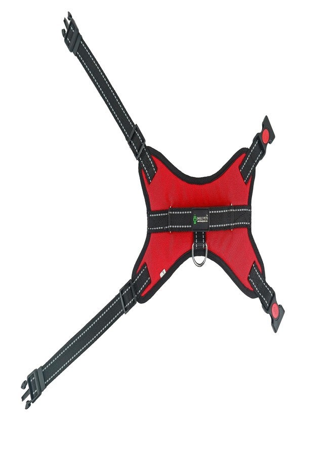 Eagle Pets Reflective Mesh Padded Dog Vest Front Range No Pull Harness with Handle, Adjustable Dog Body Belt.Best for 10-14kg Dogs. (RED, Medium) - Image 3