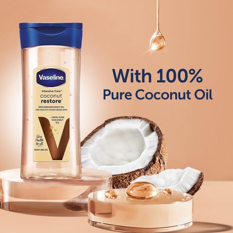 Vaseline زيت الجسم من فازلين للعناية المكثفة - استعادة جوز الهند - 200 مل - Image 5