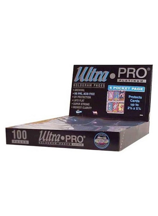 Ultra Pro 6-Pocket Platinum Page with 2-1/2" X 5-1/4" Pockets 100 ct.