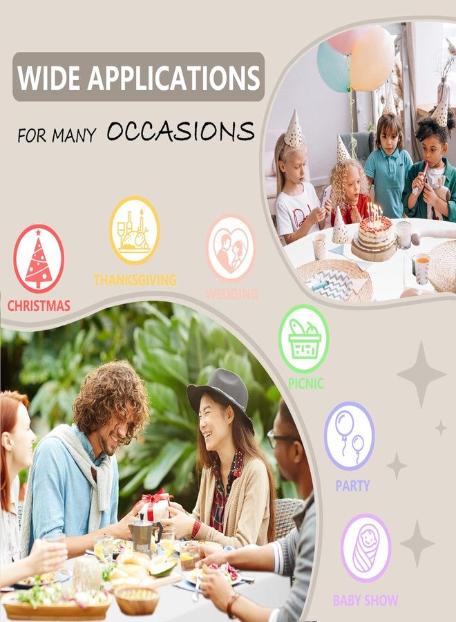 DZ D&Z 12 Pack Red Plastic Tablecloth Table Cloth 84" Round Disposable Table Cover for Party Birthday Wedding Christmas - Image 5