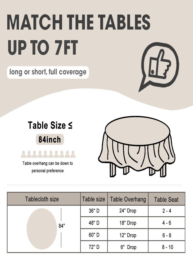 DZ D&Z 12 Pack Red Plastic Tablecloth Table Cloth 84" Round Disposable Table Cover for Party Birthday Wedding Christmas - Image 2