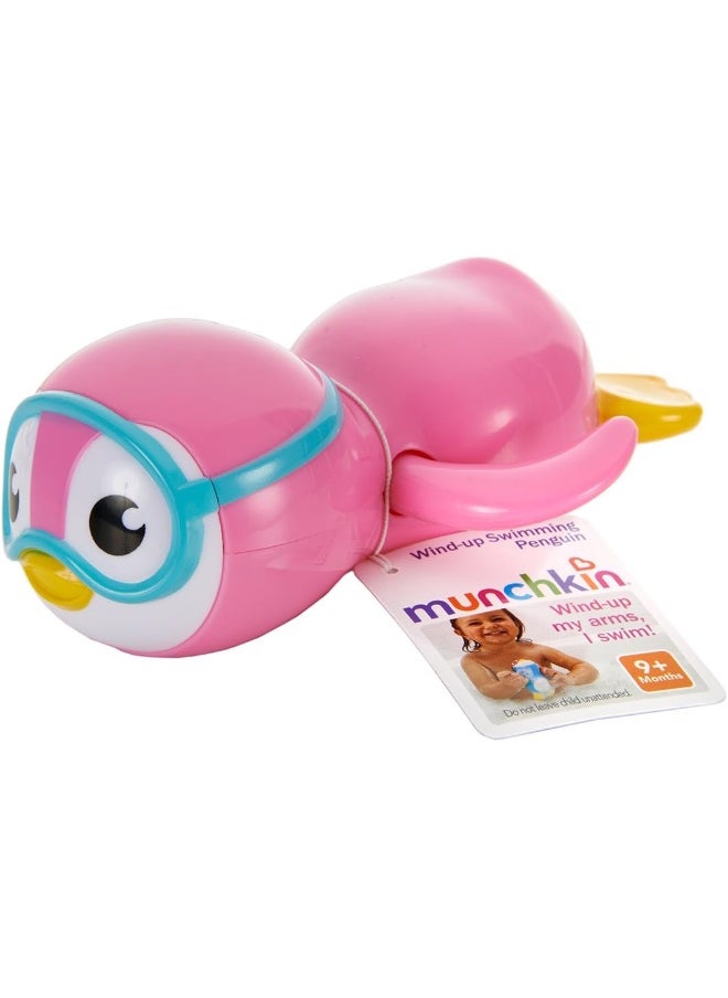 Munchkin Munchkin Wind Up Swimming Penguin Baby and Toddler Bath Toy, Pink  - Image 4