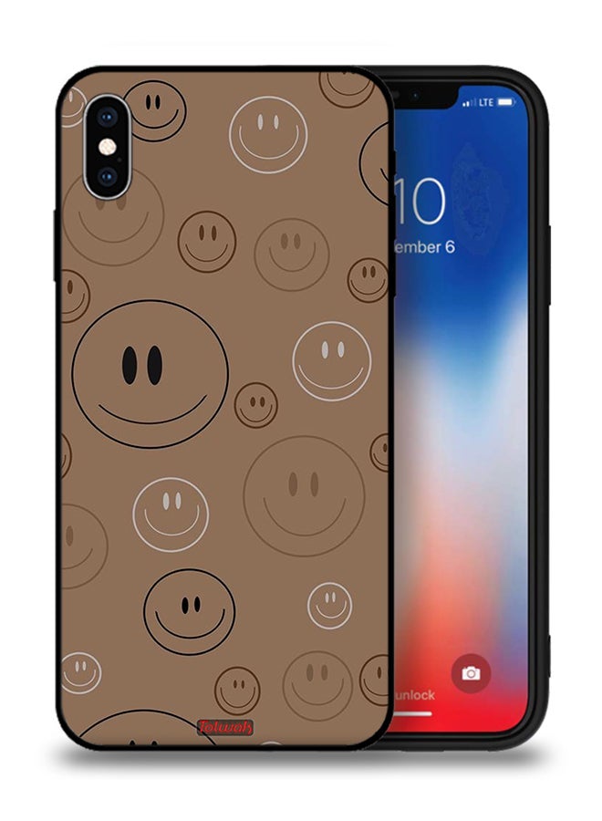 Tolwak Apple iPhone XS Max Protective Case Smiley Faces Pattern - Image 1