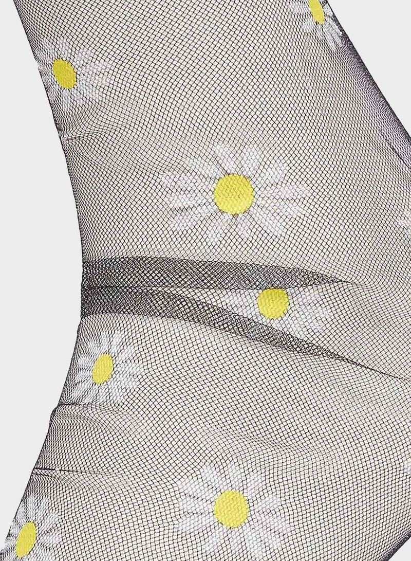 Styli Mesh Detail Crew Socks