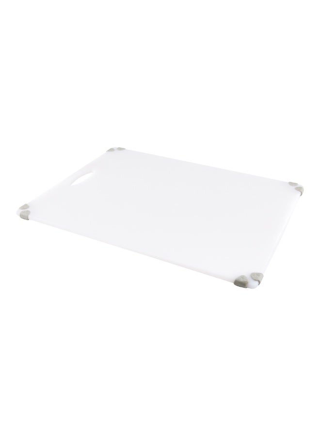 Restaurantware 18" x 24" White Durable Plastic Cutting Board - Rubber Corner Grips Prevent Slipping - Color-Coded for HACCP-Compliant - Measurement Markers for Precise Cutting - Dishwashable - 1-CT - Image 1