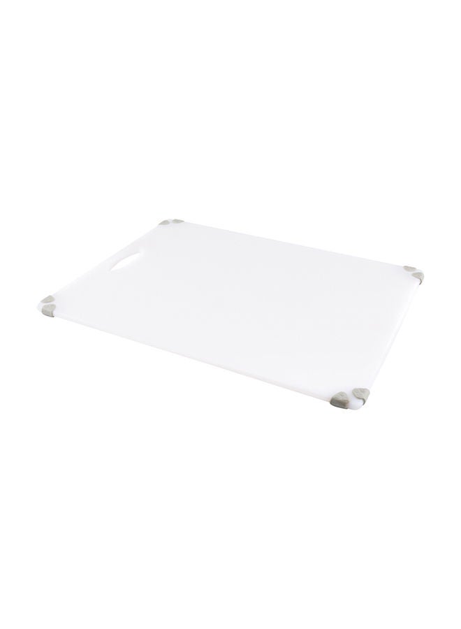 Restaurantware 18" x 24" White Durable Plastic Cutting Board - Rubber Corner Grips Prevent Slipping - Color-Coded for HACCP-Compliant - Measurement Markers for Precise Cutting - Dishwashable - 1-CT - Image 4