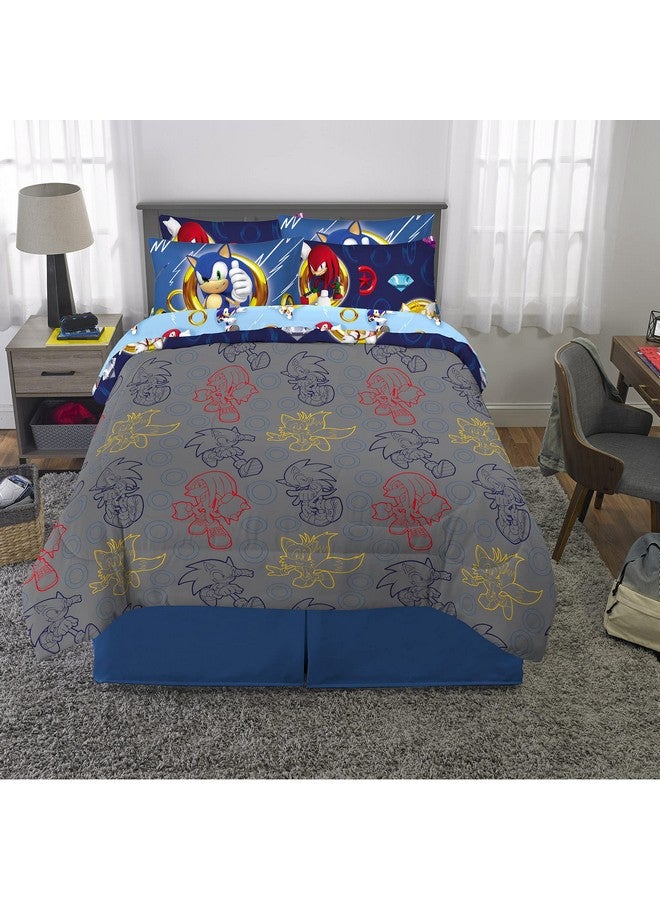 Franco Kids Bedding Super Soft Comforter and Sheet Set with Sham, 7 Piece Full Size, Sonic The Hedgehog - Image 4