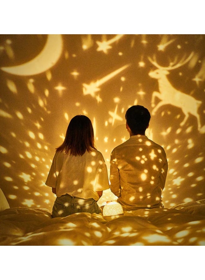 CRONY Bowknot Star Projector  Features 8 Rotating Starry Patterns with Built-in Music, Creating Romantic Ambiance for Bedrooms & Gift Occasions - Image 4