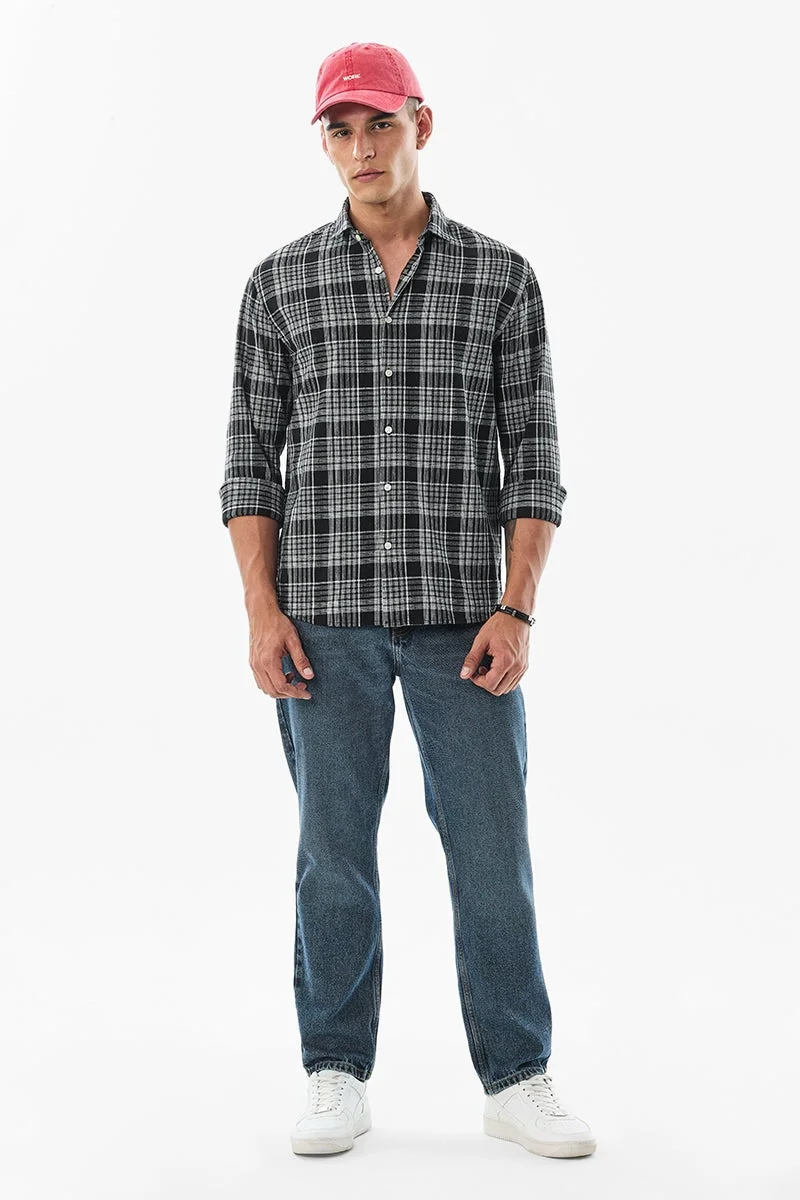 سنيتش قميص قطني % بقصة عادية كاروهات