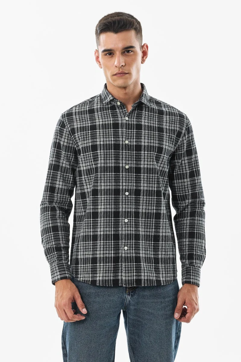SNITCH Plaid 100% Cotton Regular Fit Shirt