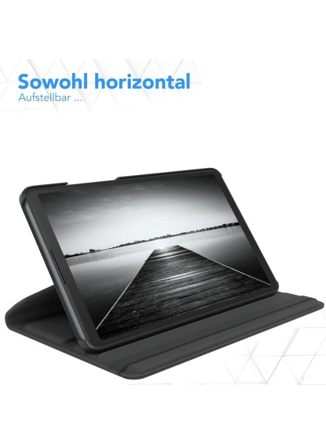 غطاء حماية لجهاز سامسونج جالاكسي تاب A7 لايت 8.7 بوصة موديل 2021 (SM-T220/T225/T227)، حامل ذكي قابل للدوران 360 درجة، غطاء جلدي قلاب مع زوايا عرض متعددة، خاصية التشغيل والإيقاف التلقائي (أسود) - Image 5