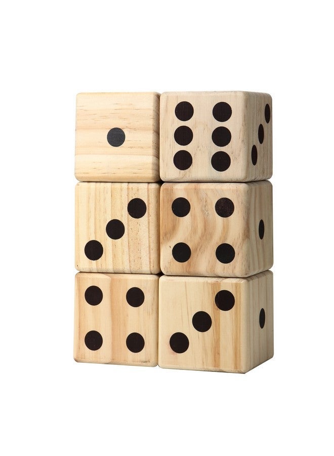 Hathaway High Roller yd Dice Set with 6 x 3.5-in Wooden Dice & Black Nylon Storage Bag, Reusable Scorecard Included yd Dice, Wood - Image 5