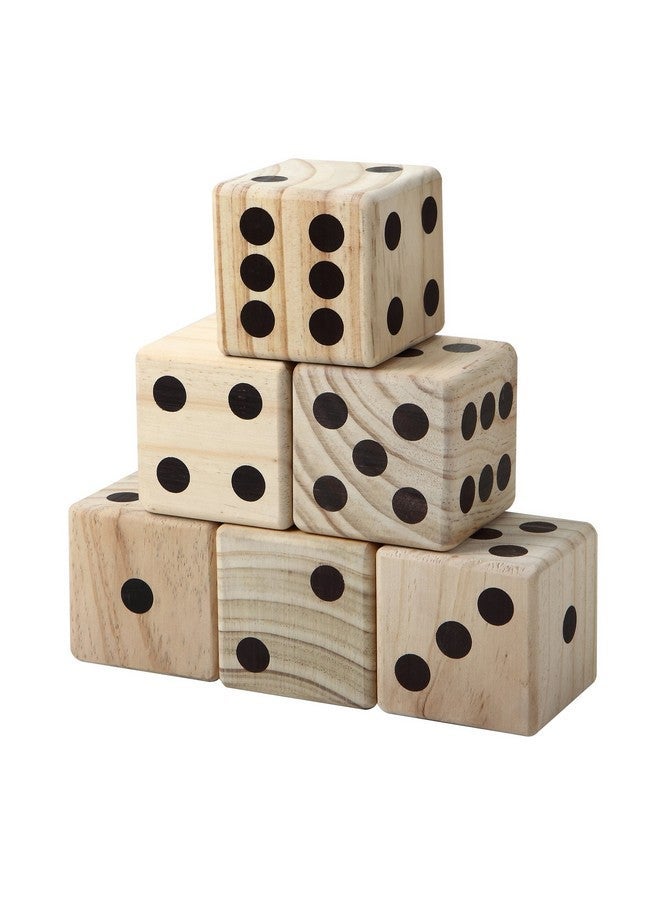Hathaway High Roller yd Dice Set with 6 x 3.5-in Wooden Dice & Black Nylon Storage Bag, Reusable Scorecard Included yd Dice, Wood - Image 3