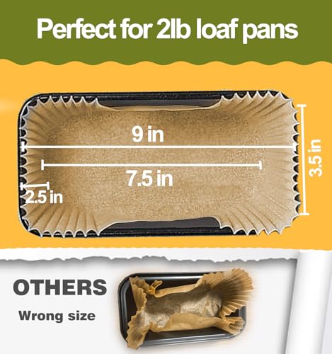 mutvle Loaf Pan Liners, 125Pcs Non-Stick Bread Pan Liners, Loaf Pan Parchment Liners, Paper Loaf Pans for Baking, 9x5 parchment paper - Image 4